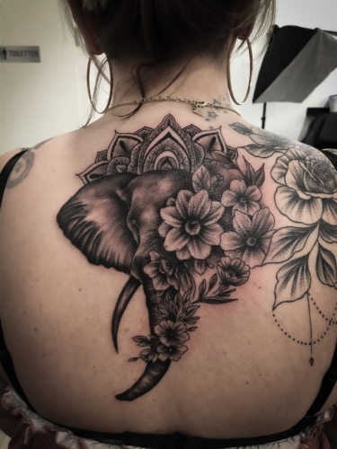 elephant mandala tattoo